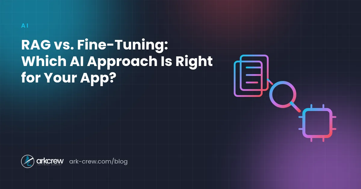 Documents feeding a search step and a model, illustrating RAG versus fine-tuning